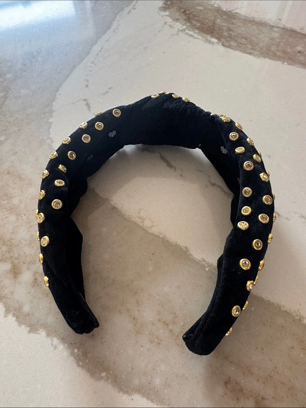 Lele Sadoughi Black Studded Padded Headband - Women Accessories